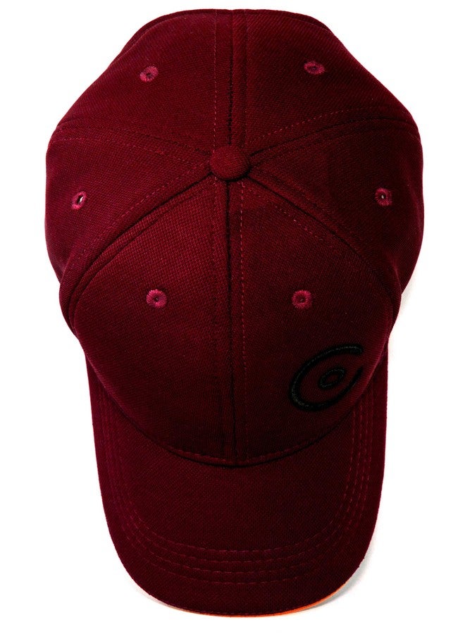 Coreteq Unisex PerforMesh Rapid Cool Baseball Cap 3D Embroidery with Adjustable Strap (Pack of 1) (Merlot Maroon, Freesize) - Image 5
