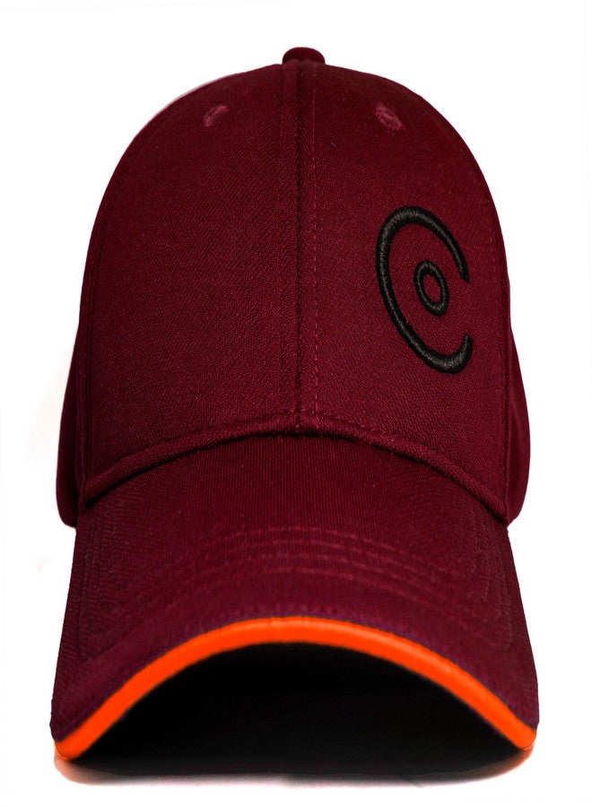 Coreteq Unisex PerforMesh Rapid Cool Baseball Cap 3D Embroidery with Adjustable Strap (Pack of 1) (Merlot Maroon, Freesize) - Image 2