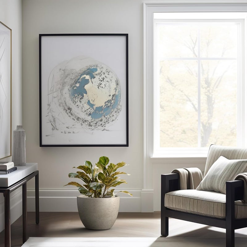 kante وعاء زراعة دائري من الخرسانة كاينتي 142 بوصة  وعاء نباتات داخلي/خارجي كبير كلاسيكي مع فتحة تصريف وسدادة مطاطية مناسب للحدائق والفناءات خرسانة متآكلة - Image 3