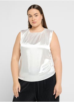 Ella Plus Sleevless Ruched Top  - Image 1