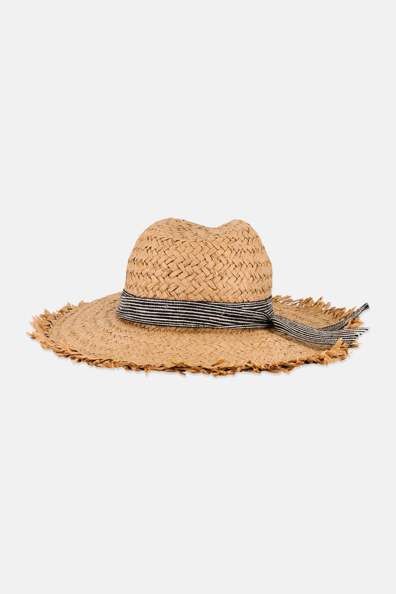 bebe Women Textured Hat, Light Tan - Image 1