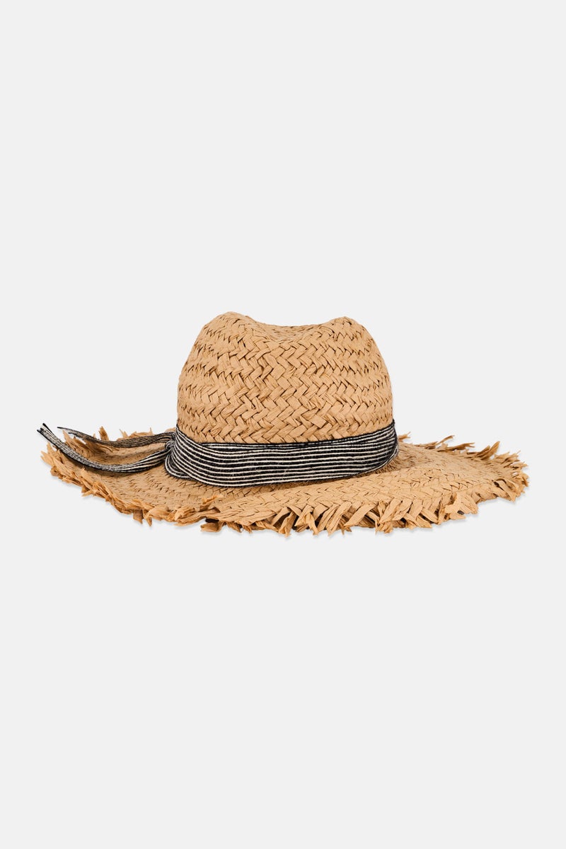 bebe Women Textured Hat, Light Tan - Image 2