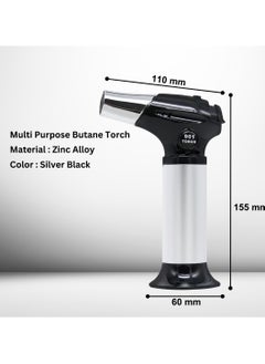 Panvil Premium Butane Torch, Camping Lighter, Professional Kitchen Lighter with Safety Lock and Adjustable Flame, Butane Torch Lighters For Desserts | Camp Fire. | Hiking | BBQ | Gas Included  - Image 4