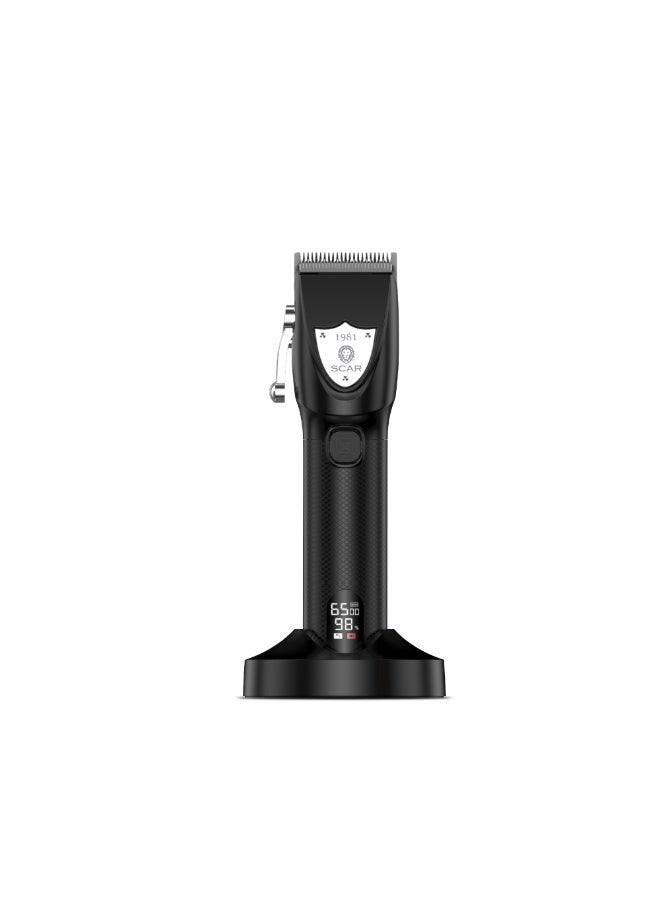 Scar 1981 Professional Rechargeable Hair Clipper Cordless Trimmer for Face & Body, Adjustable Guards Black - Image 4