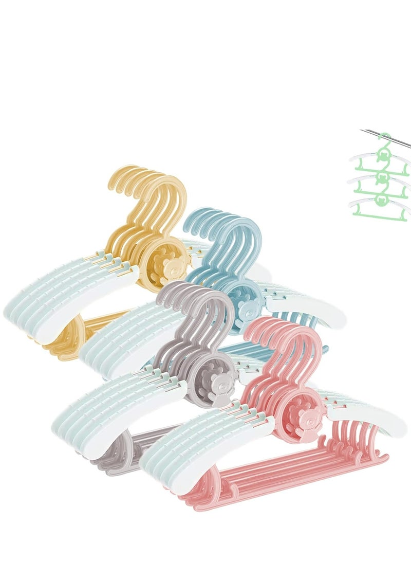 Oasisgalore 20pcs Adjustable Baby Kids Clothes Hangers Infant Pant Coat Hangers for Newborn Clothes - Image 1