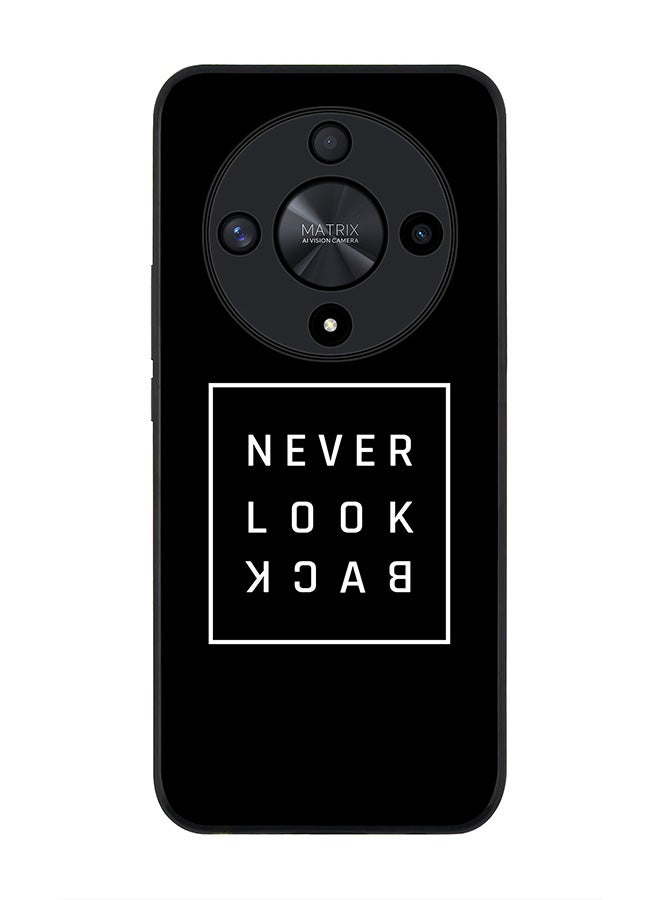 Stylizedd Rugged Black edge case for Honor X9b, Slim fit Soft Case Flexible Rubber Edges Anti Drop TPU Gel Thin Cover- Never look back - Image 1
