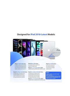 ماركة غير محددة قلم ستايلس لجهاز iPad، قلم iPad سريع الشحن مع خاصية رفض راحة اليد ودقة الإمالة لجهاز Apple iPad Pro 11&12.9 بوصة 2018-2023، iPad 10/9/8/7/الجيل السادس، iPad Air 3/4/5، iPad Mini 5/الجيل السادس، أبيض  - Image 4