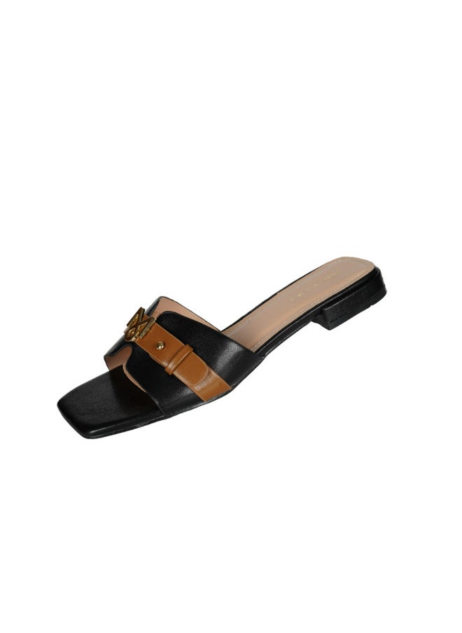 ZAYNA 221-41 Zayna Ladies  Square Toe  Sliders 10G3753-6 Black  - Image 3