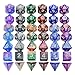 SmartDealsPro 6 x 7 Sets 42 pcs Glitter Polyhedral Dice Sets with Pouches for DND RPG MTG Dungeon and Dragons Table Board Roll Playing Games D4 D8 D10 D12 D20 Color 2 - Image 4