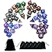 SmartDealsPro 6 x 7 Sets 42 pcs Glitter Polyhedral Dice Sets with Pouches for DND RPG MTG Dungeon and Dragons Table Board Roll Playing Games D4 D8 D10 D12 D20 Color 2 - Image 2