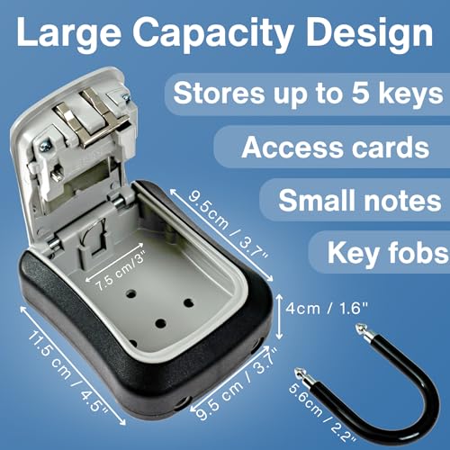 RUDY RUN Key Lock Box for Outside - Realtor Lockbox for House Keys Outdoor - Combination Key Hiders to Hide a Key Safe Storage - Image 2