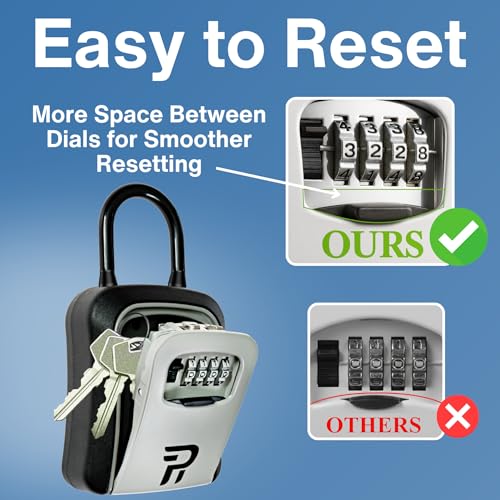 RUDY RUN Key Lock Box for Outside - Realtor Lockbox for House Keys Outdoor - Combination Key Hiders to Hide a Key Safe Storage - Image 5