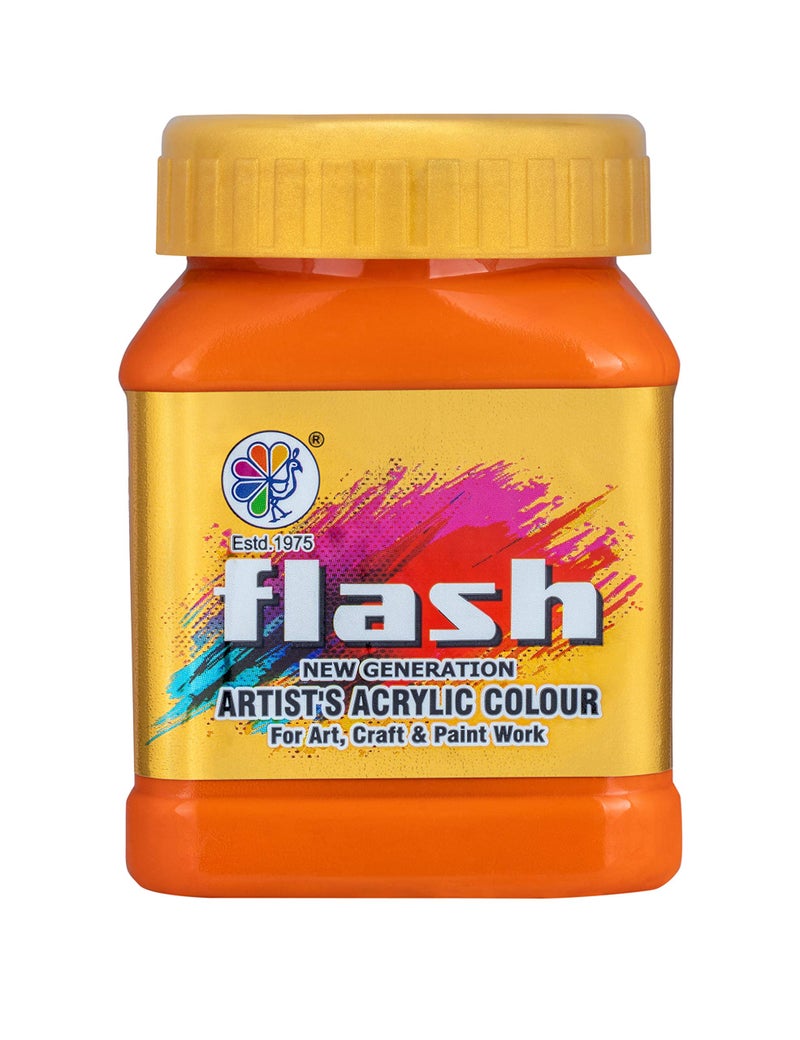 Flash Acrylic Colour (Orange, 200 ml) - Image 5