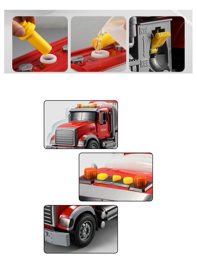 MIXDE Fire Truck Toy with Lights and Sounds Friction Powered Car Fire Engine Truck with Water Pump Sirens and Extending Ladder  - Image 3