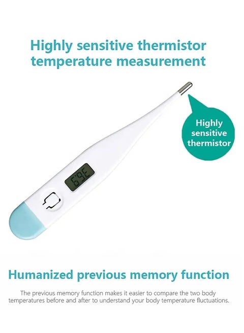 Digital Thermometer for Oral, Rectal, and Underarm Use – Fast & Accurate Temperature Reading with LCD Display
