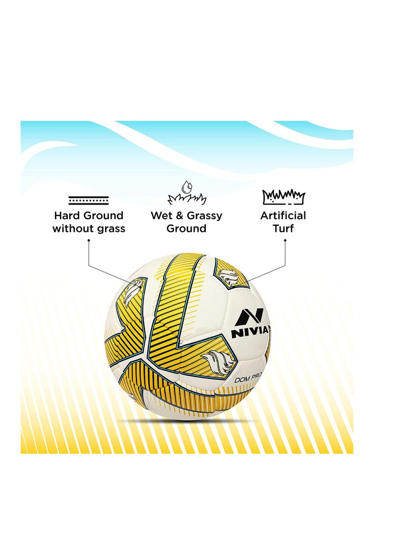 Nivia DOM05 Pro ‎PU Football | Size 5 | Machine Stitched | 32 Panel | PU Micro Fiber top Layer | Soccer Ball | Latex Bladder Core - Image 5