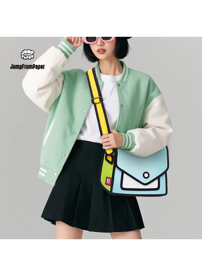 Jumpfrompaper [new Year Gift] Heihe Bag, Anime-style 2d Crossbody Bag, Women's Shoulder Bag, Gift, Fluorescent Gree