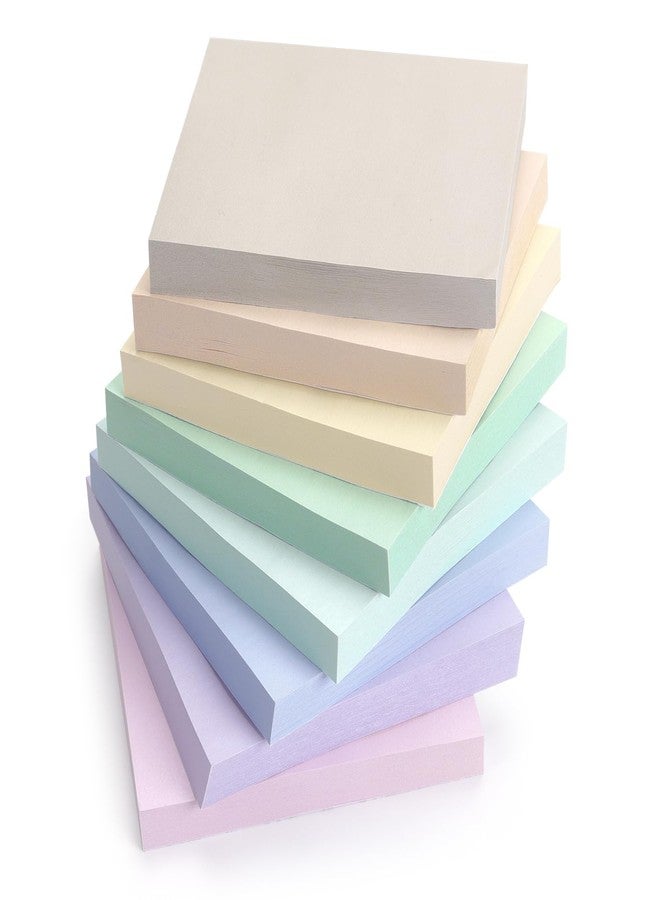 Winner Aura Sticky Notes 3x3 inch, 8 Pads, Pastel Colors Self-Stick Pads, Self-Adhesive Sticky Notes, 8 Pads/Pack, 80Sheets/Pad - Image 1