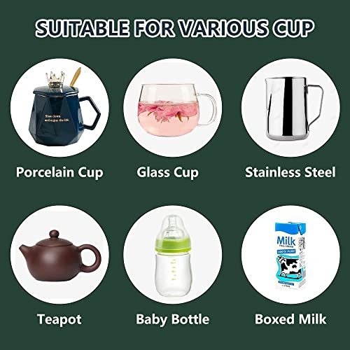 CGHWBEA Coffee Warmer for Desk, with Mug Set. Cup Warmer Tea Warmer, Electric Beverage Warmer, Drink Warmer for Cocoa, Tea, Milk Gifts for Father's Day, Mr and Mrs Wedding Gift, Engagement Gift(Green) - Image 5