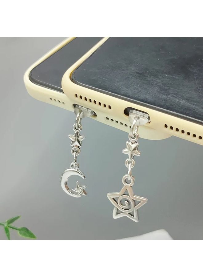 Type C Phone Dust Plug With Little Star And Hollow Star Design Anti Dust Cover - Image 2