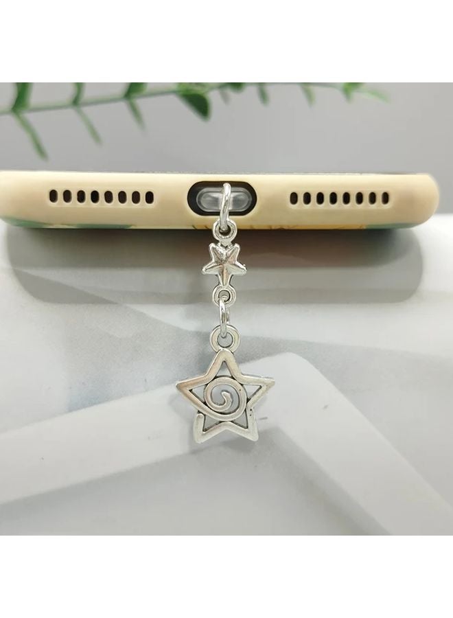 Type C Phone Dust Plug With Little Star And Hollow Star Design Anti Dust Cover - Image 3