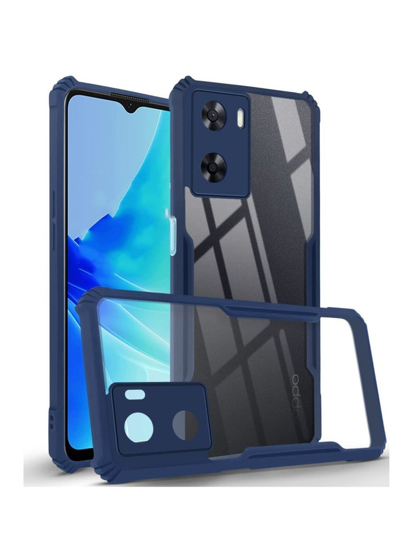 TEAM LUXURY OnePlus Nord N20 SE 4G/ Oppo A77 (4G/5G)/ OPPO A57 (4G/5G) Blue Mobile Phone Case Cover, Ultra-Thin Lightweight Cover Soft TPU Bumper + Acrylic Clear Back Case Cover - Image 1