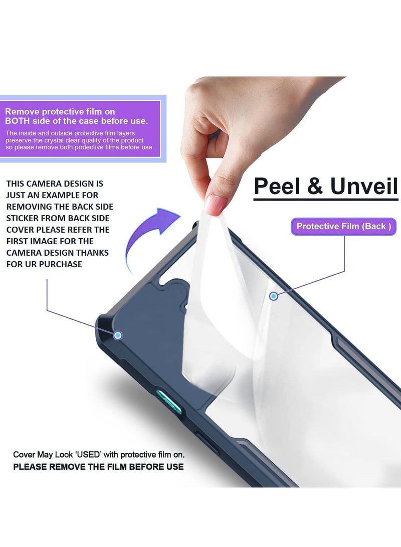 TEAM LUXURY OnePlus Nord N20 SE 4G/ Oppo A77 (4G/5G)/ OPPO A57 (4G/5G) Blue Mobile Phone Case Cover, Ultra-Thin Lightweight Cover Soft TPU Bumper + Acrylic Clear Back Case Cover - Image 3