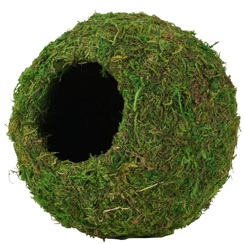 USMOLA Mossy Caves, Artificial Green Moss Caves Hide for Pet Reptile Frogs and Snakes, Terrarium & Vivarium Decor, Crested Gecko Tank Decor (6" - Woodland Green) - Image 1