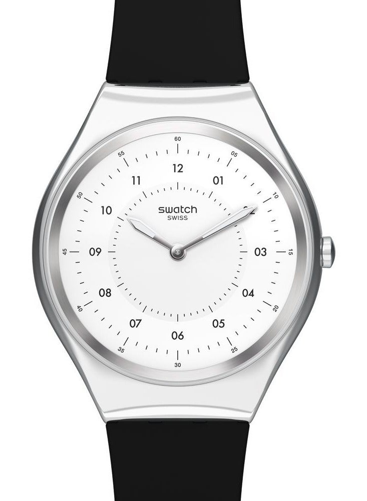 Swatch Unisex Skinnoiriron Quartz Movement Water Resistant Wrist Watch - 43 Mm - Image 1