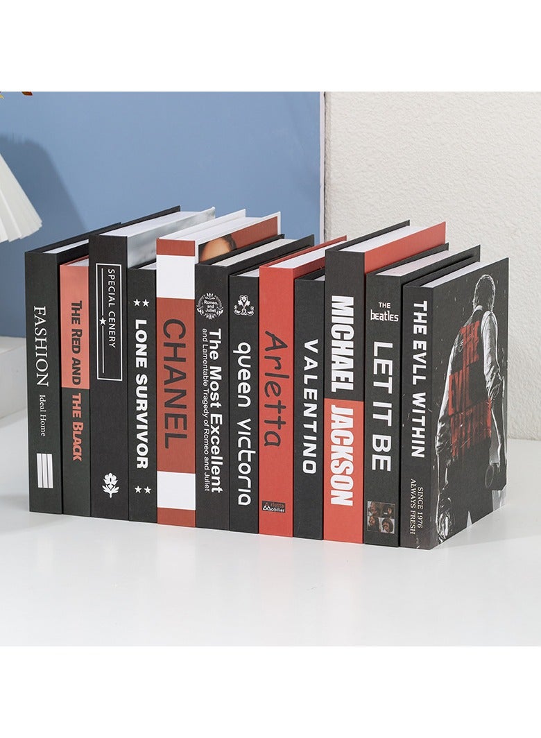 Bukela Decorative Books Set 12 Pcs Fashion Fake Book Modern Hardcover Decoration for Home Office Table Shelf - Image 1