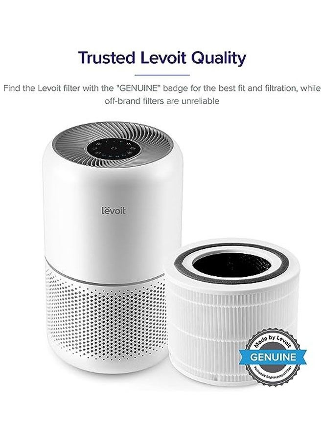 LEVOIT Air Purifier Replacement Filter, 3-in-1 True HEPA, High-Efficiency Activated Carbon, Core 300-RF, 1 Pack, White