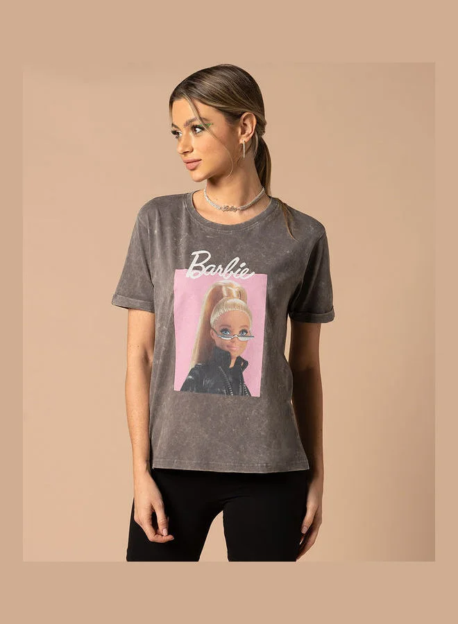 Styli Barbie Print Regular Fit Tshirt by Styli