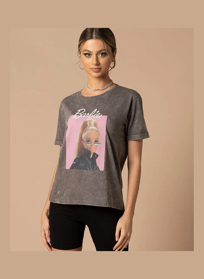 Styli Barbie Print Regular Fit Tshirt by Styli