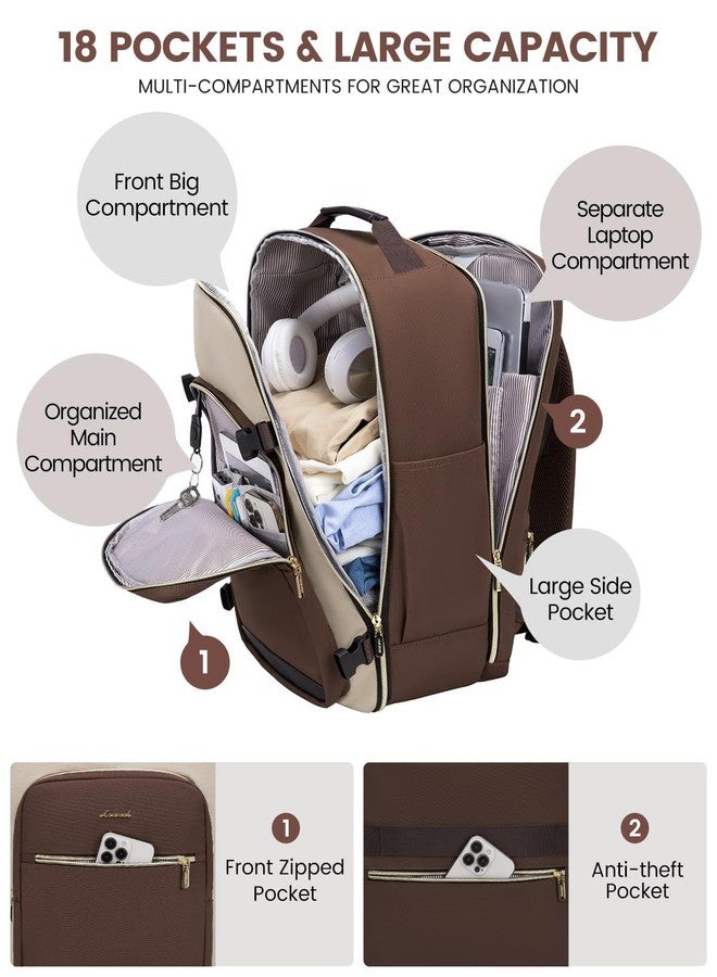 LOVEVOOK Carry on Backpack Personal Item Travel Bag for Women Men, Dark Grey-light Grey-black, 40L-4Pcs, Travel Backpacks - Image 5
