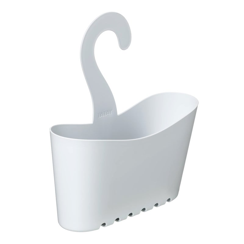 TATAY Hanging Shower Basket Polypropylene Multifunctional Basket White Dimensions 25 x 9 x 28 cm