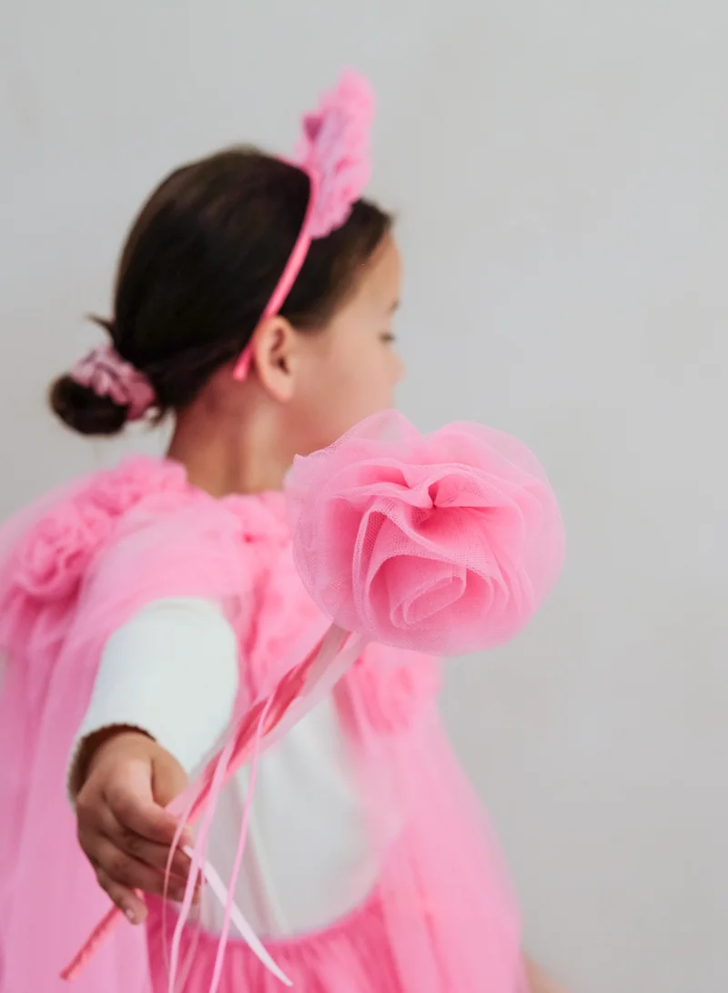 Mimi & Lula PINK RUFFLE FLOWER WAND
