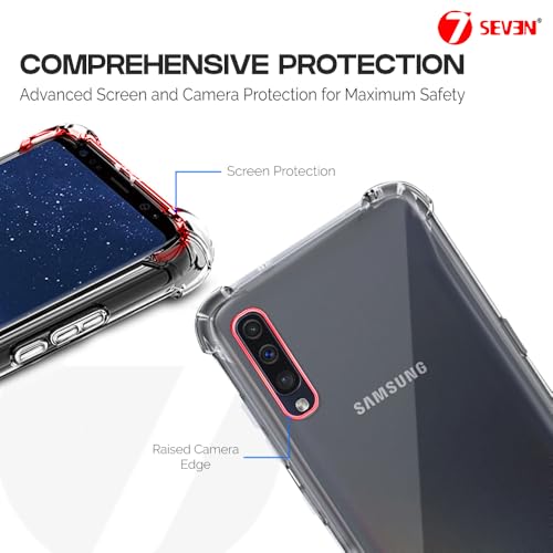 7-Seven 7SEVEN® Back Cover for Samsung Galaxy A50 | A30S Transparent Mobile Back Case Shock Proof Design Camera Edges Protection Crystal Clear Phone Case Silicon Soft TPU and Flexible Bumper Phone Cover - Image 3