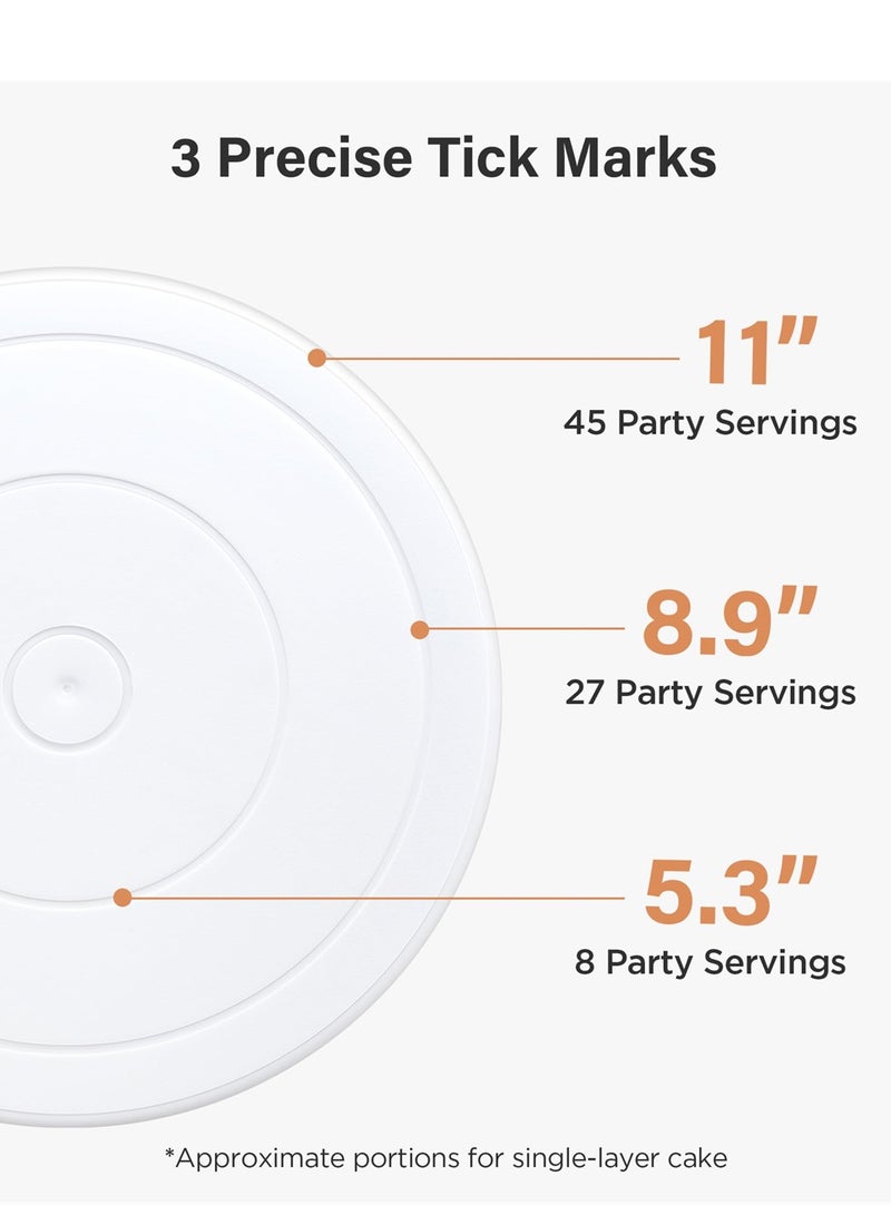 SYOSI طبق دوار لتزيين الكعك، لوازم الخبز طبق دوار للكعك مع 2 ملعقة تسوية مباشرة وزاوية و3 مكاشط ناعمة، حامل كعك دوار باللون الوردي لوازم تزيين الكعك - Image 3