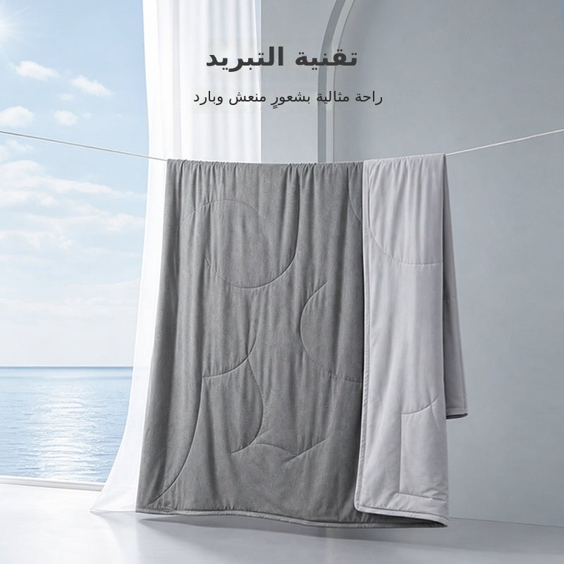 لحاف صيفي مكيف ثنائي الإحساس، وجه بارد وناعم، قابل للغسل في الغسالة، قابل للتنفس، رقيق - Image 4
