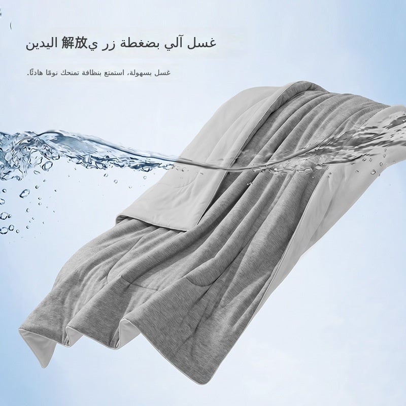 لحاف صيفي مكيف ثنائي الإحساس، وجه بارد وناعم، قابل للغسل في الغسالة، قابل للتنفس، رقيق - Image 2