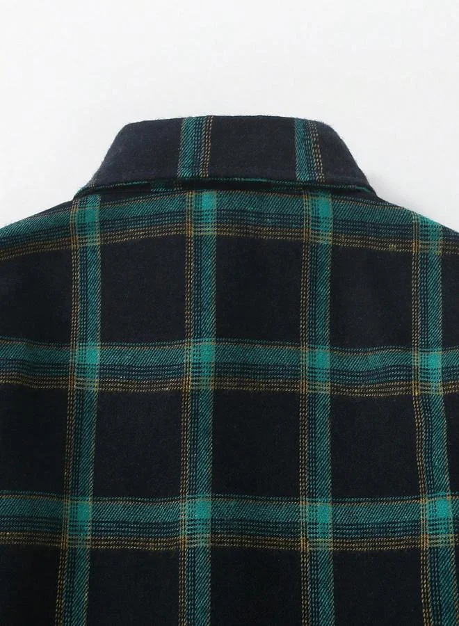 تايك تو قميص بطبعة مربعات وتفاصيل أزرار