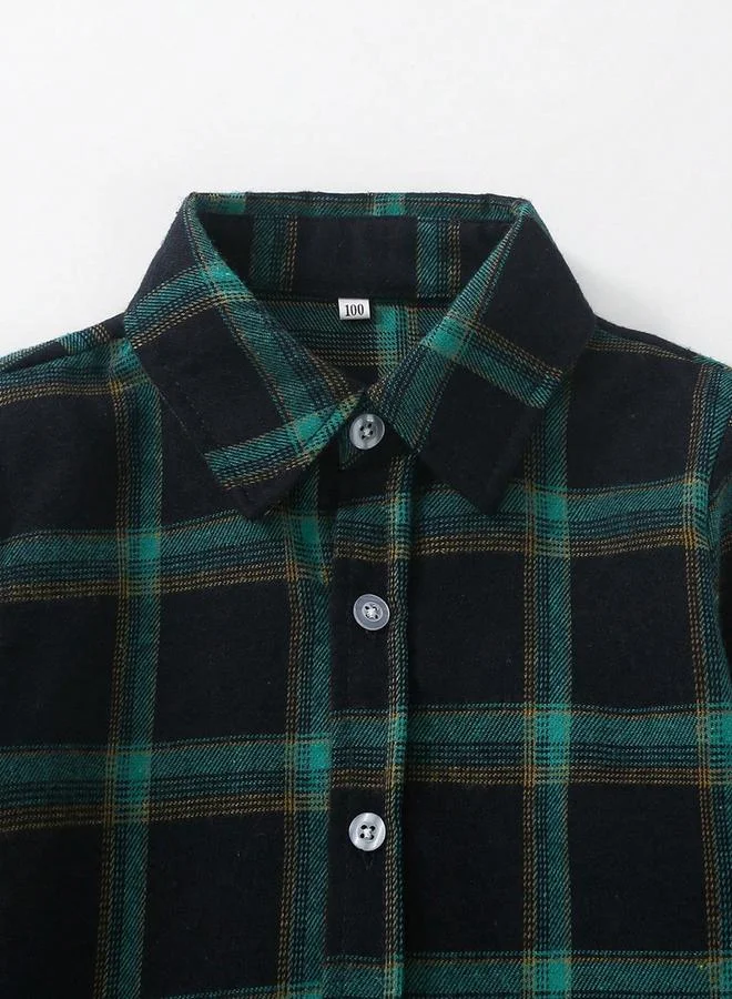 تايك تو قميص بطبعة مربعات وتفاصيل أزرار