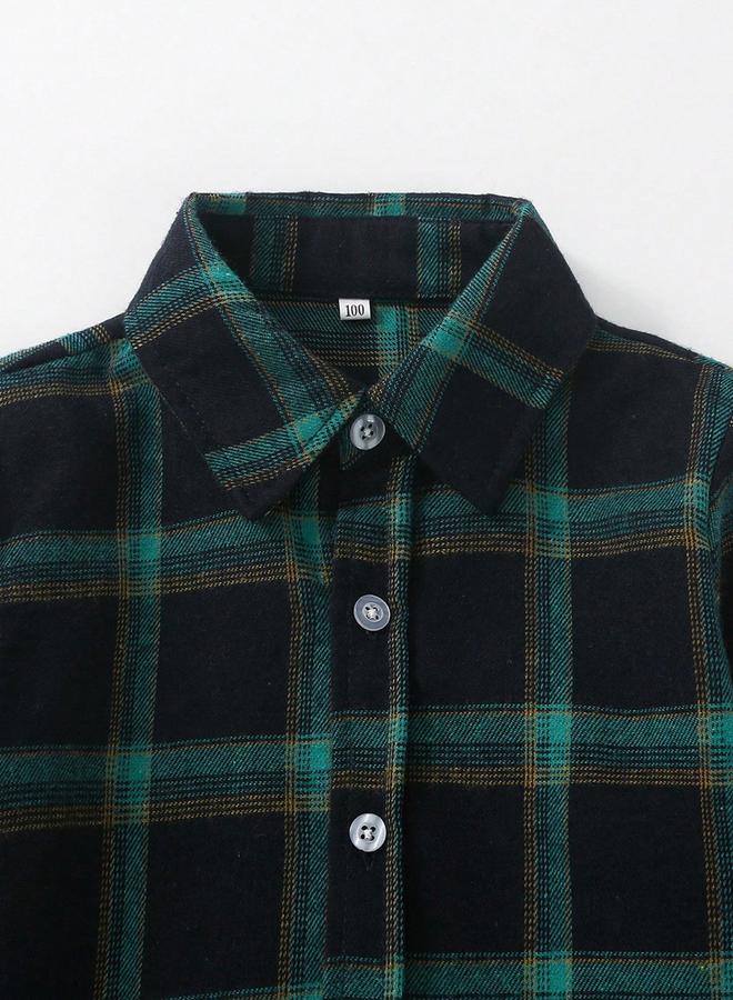 تايك تو قميص بطبعة مربعات وتفاصيل أزرار - Image 3