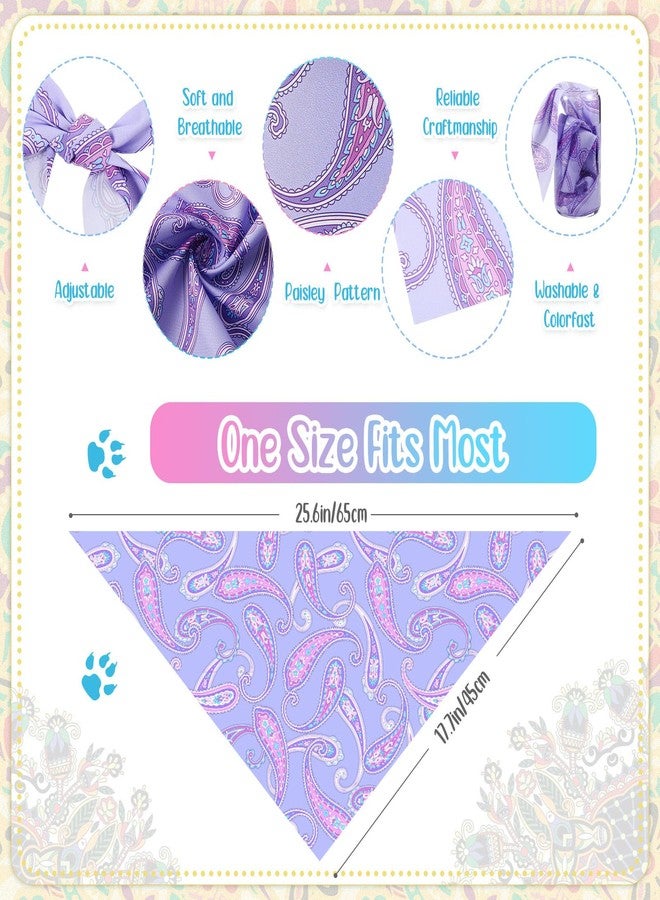 Locmeo 200 Pcs Paisley Dog Bandana Bulk, Colorful Triangle Bibs Pet Scarves for Small Medium Large Pets Western Cowboy Bandanas Accessories for Girl Boy Puppy Cat Grooming Costume Party - Image 3