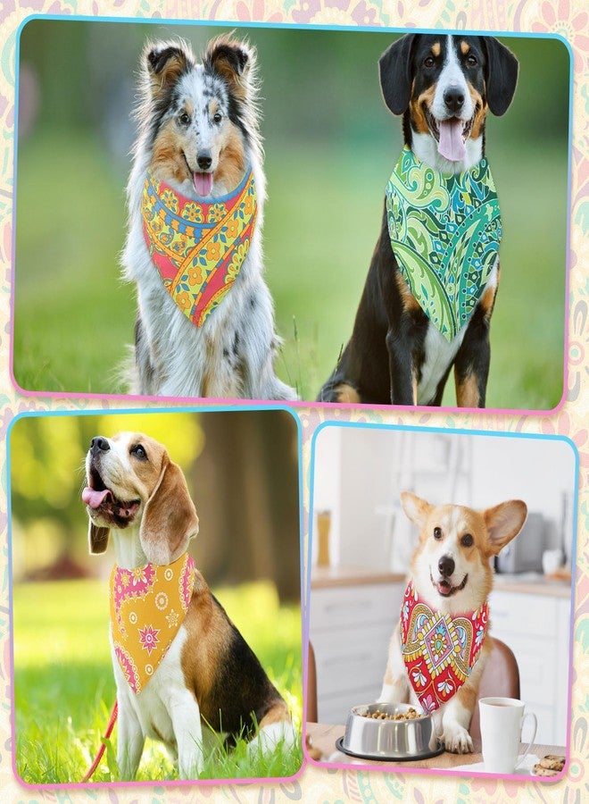 Locmeo 200 Pcs Paisley Dog Bandana Bulk, Colorful Triangle Bibs Pet Scarves for Small Medium Large Pets Western Cowboy Bandanas Accessories for Girl Boy Puppy Cat Grooming Costume Party - Image 2