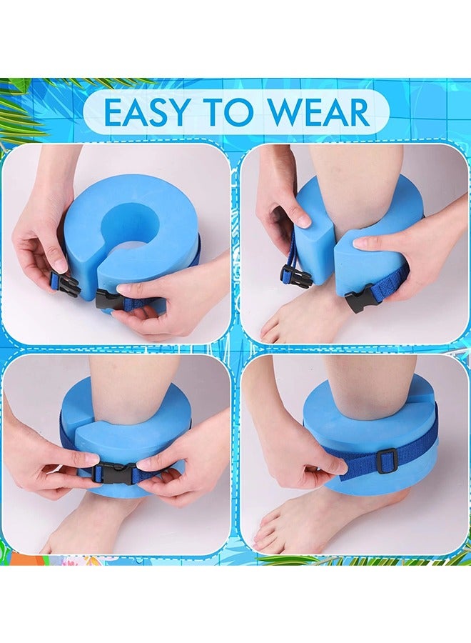 LJRN 4 Pcs Water Aerobics Set Aquatic Exercise Set for Aquatic Exercise 1 Pair Swimming Glove 2 Pcs Foam Swim Aquatic Cuffs Water Weights Equipment Pool Resistance Fitness Equipment for Swimming Training Water Workouts - Image 5
