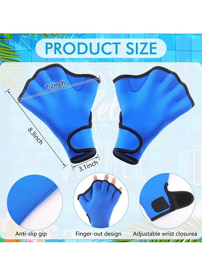 LJRN 4 Pcs Water Aerobics Set Aquatic Exercise Set for Aquatic Exercise 1 Pair Swimming Glove 2 Pcs Foam Swim Aquatic Cuffs Water Weights Equipment Pool Resistance Fitness Equipment for Swimming Training Water Workouts - Image 3