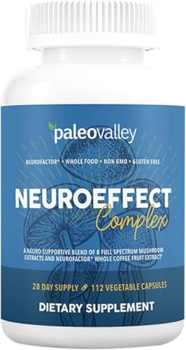 Paleovalley NeuroEffect - Neuro Mushroom Coffee Nutritional Supplement for Focus, Memory, and Energy Support - 28-Day Supply - 8 Full Spectrum Mushroom and Whole Coffee Fruit Extracts - Image 1