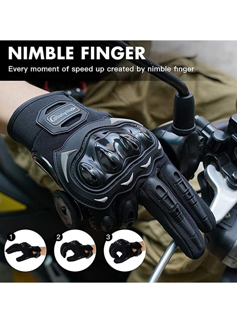 SYOSI Motorbike Gloves Full Protection Perfect Grip and Contro Motorcycle Riding Gloves Hard Knuckle Motorbike Gloves for BMX ATV MTB Riding, Road Racing, Cycling, Bike, Climbing, Motocross - Image 5