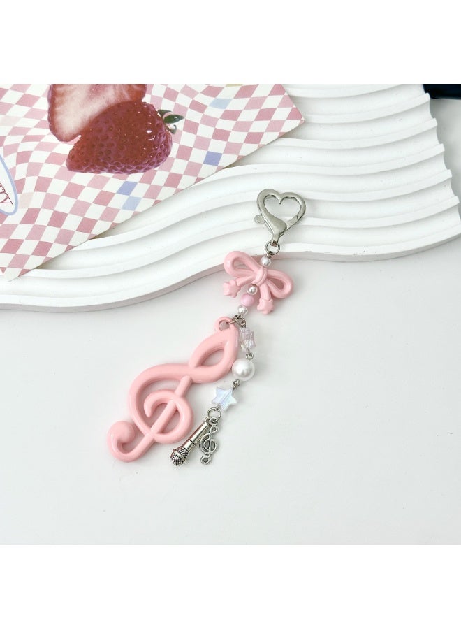 NIBEMINENT Beaded Phone Lanyard, Anti Lost Removable Wrist Strap,Big Note Lovely Bracelet Pendant, Phone Keychain Lanyard - Image 1